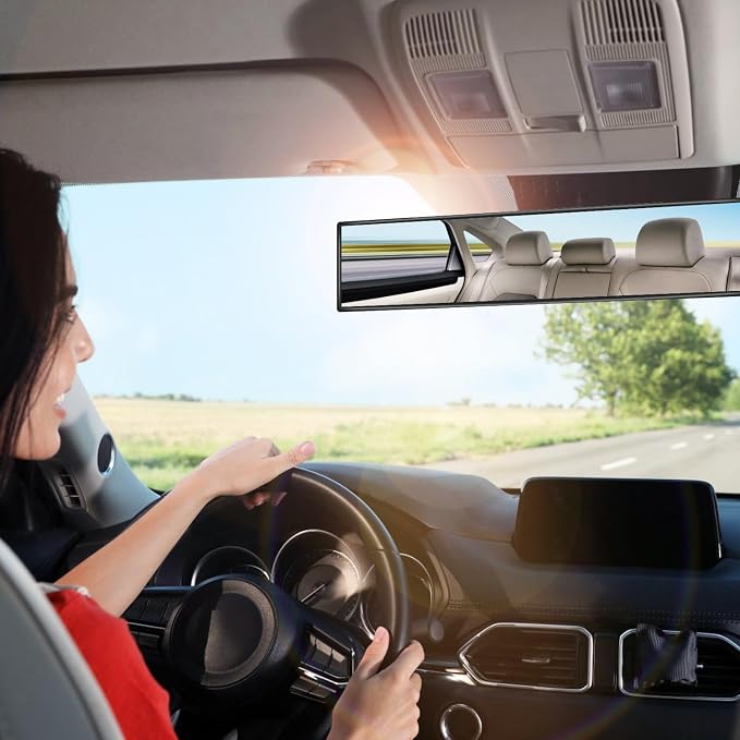 Rear View Mirror Car Accessories Blind Spot For Clip on Seat Facing Big Rearview Mirrors Baby Men Women Hyundai Cars Panoramic Necessities Decor Interior Cute Automotive for Truck SUV (Clear)
