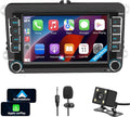 Car Stereo for VW Volkswagen Jetta Golf Passat Beetle Tiguan Polo EOS, 7" Touchscreen Car Radio with Wireless Apple CarPlay & Android Auto,YouTube,GPS, WiFi, Bluetooth, FM,SWC, DSP（with Accessories）