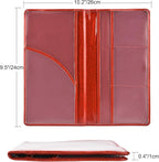Car Registration and Insurance Holder, Vehicle Glove Box Car Organizer Men Women Wallet Accessories Case with Magnetic Shut for Cards, Essential Document, Driver License, Bling Red