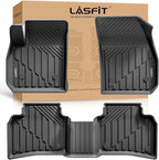 Floor Mats for Cadillac XT4 2019-2025, All Weather TPE Custom Fit Automotive Floor Mats for Cars, 1st and 2nd Row Car Floor Mats Full Set for Cadillac XT4 Accessories, 3 PCS, Black