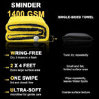 1400 GSM Car Drying Towels Car Detailing– XXL Microfiber Towels for Cars, Trucks (48" x 24"), Ultra-Absorbent, Streak-Free, Scratch-Free, No Water Spots, Double-Twist Pile & Edgeless Design