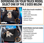 MAXFUT Truck Dog Seat Cover Back Seat,Back Seat Extender for Truck,Dog Hammock,Hard Bottom Car Seat Cover,Pet Seat Cover for F150/RAM1500/Silverado