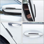 4 Pcs Car Door Anti-Collision Strip Door Edge Guards Anti-Rub Protector Trim Carbon Fiber Texture Car Door Corner Bumper Protector Anti-Scratch Universal for All Cars SUV (I)