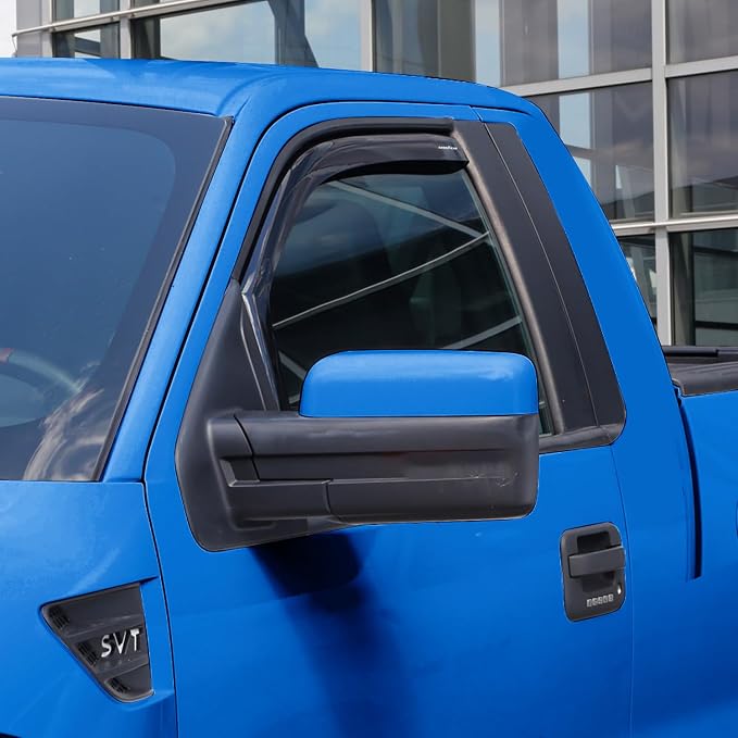 Goodyear Shatterproof in-Channel Window Deflectors for Trucks Ford F150 2009-2014 Regular Cab, Standard Cab, Rain Guards, Window Visors for Cars, Vent Deflector, Truck Accessories, 2 pcs- GY003406