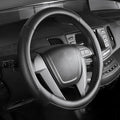 Car Steering Wheel Cover Small Size for Prius Civic Model 3 Model Y Camaro Rogue with 14-14 1/4 inches Outer Diameter, Black Microfiber Leather