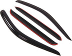 WD2-117 Dark Smoke 4 Pcs Set Window Visor (Outside Mount) Deflector Rain Guard Compatible with 1998-2003 Dodge Durango