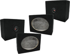 Absolute USA 2SQ6X9+ Car Audio Custom Pair 6" x 9" Sealed Square Black Enclosure Unloaded Speaker Box with Speaker Terminal