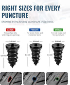 Tire Repair Kit with Tire Plugs Screw Type, Heavy Duty Flat Tire Puncture Repair Nail Kit for Car, Truck, Motorcycle, SUV, ATV, Tractor