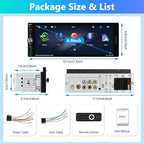 Single Din Car Stereo with Wireless Apple Carplay, 6.9 Inch Touchscreen Car Radio with Bluetooth 5.0 Android Auto Mirror Link FM/EQ USB/AUX/TF/SWC+Remote Control