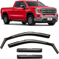 Voron Glass in-Channel Extra Durable Rain Guards for Trucks GMC Sierra 1500 2019-2026 Double Cab, Window Deflectors, Vent Window Visors, 4 Pieces - 230091v