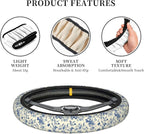 Floral Cute Steering Wheel Cover for Women & Men – Universal 15 Inch Car Accessories, Non-Slip & Stylish Design, Fits Most Cars, SUVs, and Auto