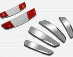 DEAD SKIN 4 Pcs High Glossy Slim Door Edge Guards Bumper Protector Trim Guard Sticker Molding for Motors Auto Vehicle Color Metalic Silver