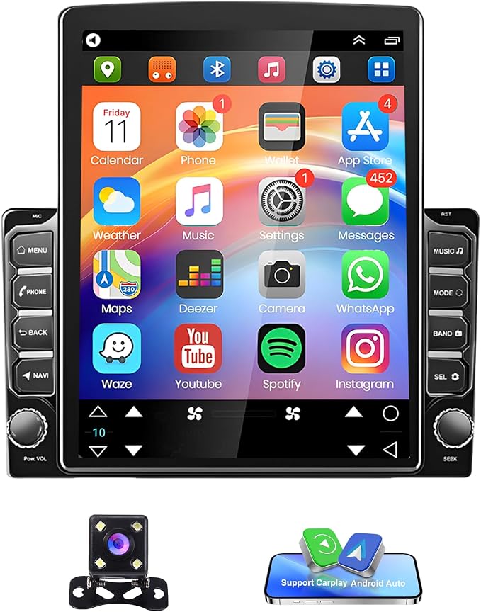 Car Stereo Radio for Nissan NV200 2013 2014 2015 2016 2017 2018 2019, 9.7" Touchscreen Android 15 Car Radio Stereo Head Unit with CarPlay Android Auto GPS Navigation SWC FM DSP WiFi Bluetooth Camera