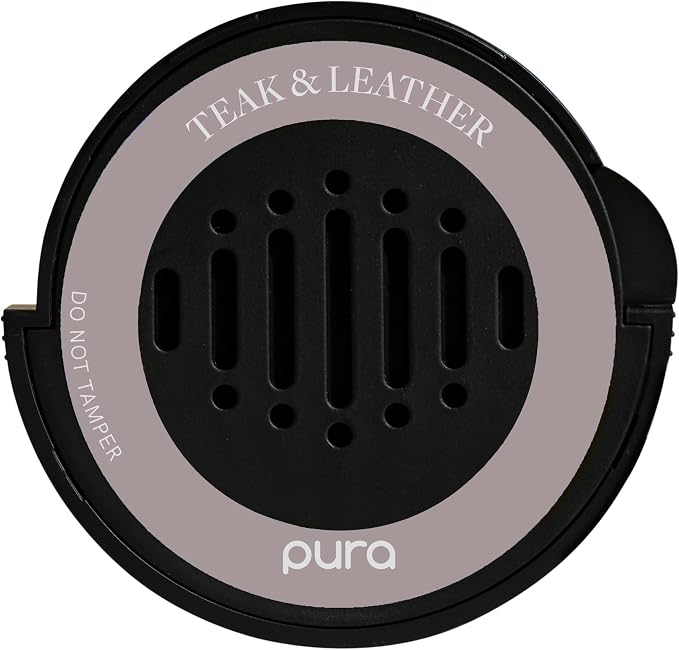 Car Scent Refill - Fragrance for Car Diffuser - Clean & Safe Luxury Diffuser Scent - Long-Lasting Fragrance for 30 Days of Aroma - Teak & Leather