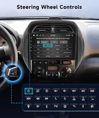 8Core 4+64G Car Stereo for Toyota RAV4 2003 2004 2005 Wireless Carplay Android Auto,9 inch 1280 * 720P IPS Touch Screen Radio, Android/GPS/WiFi/32EQ DSP Audio/Bluetooth/SWC/Backup Camera