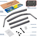 Goodyear Shatterproof in-Channel Window Deflectors for Honda Passport 2019-2025, Rain Guards, Window Visors for Cars, Vent Deflector, Car Accessories, 4 pcs - GY008120