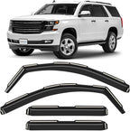 in-Channel Incredibly Durable Rain Guards for Chevy Tahoe 2015-2020/GMC Yukon 2015-2020, Original Window Deflectors, Vent Window Visors, Vent Deflector, 4 pcs. - 615463