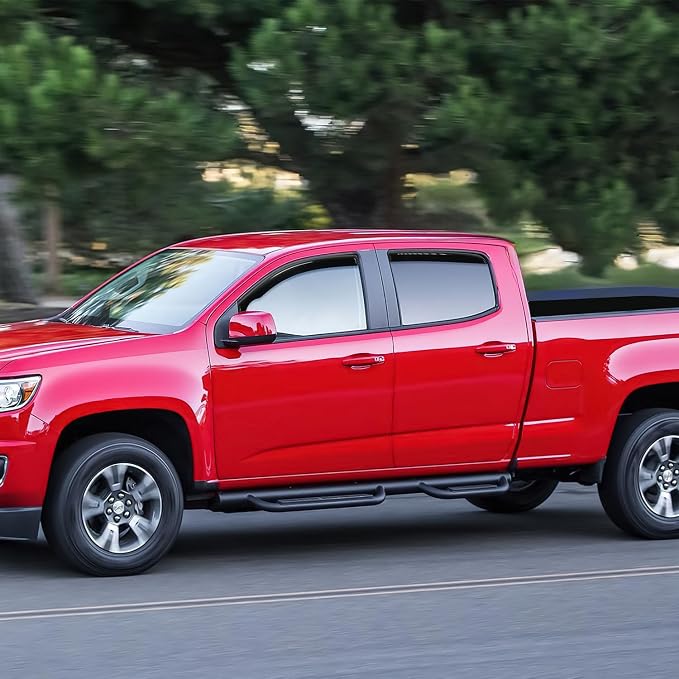 in Channel Window Deflectors for Chevy Colorado Crew Cab/GMC Canyon Crew Cab 2015 2016 2017 2018 2019 2020 2021 2022 Rain Guards,Vent Window Visors-4pcs