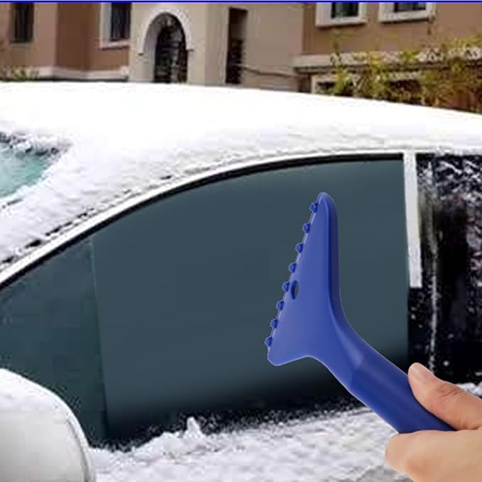 Snow Brush, Ice Scrapers Paint Protection Adjustable Head Ergonomic Grip Lightweight Multifunctional Windshield Scraper, 2 in 1 Winter Car Ice Kit for Cars Trucks (blue)