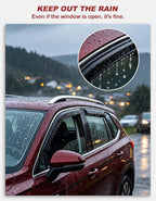 in-Channel Window Rain Guards Fit for Jeep Compass 2017 2018 2019 2020 2021 2022 2023 2024 2025 Extra Durable Window Deflectors Window Visors Vent Shades Vent Visors Car Accessories