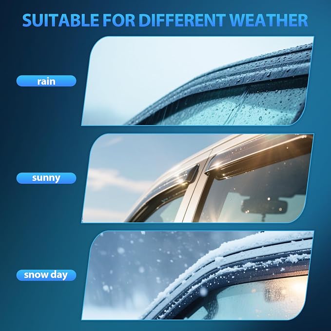 Window Rain Guards for Honda CR-V(CRV) 2017 2018 2019 2020 2021 2022, Window Wind Deflectors Vent Visors, Tape on-4PCS