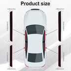 Car Door Threshold Protection, 4PCS Door Edge Step Dust Shield Cover, Door Width 23.6x1.96inch Car/SUV Universal Rubber Scratch Resistant Exterior Accessories (Red borde)