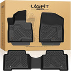 Floor Mats for Hyundai Santa Fe Sport 2018 2017 2016 2015 2014 2013, All Weather TPE Custom Fit Floor Liners 1st & 2nd Row Car Mats Accessories, Black