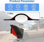 Blind Spot Mirror with Side Mirror Rain Guard, HD Glass Frameless Convex, Carbon Fiber 2-in-1 Side Mirror Covers Kit with Wide Angle Adjustable Stick for Cars SUV and Trucks, Pack of 2
