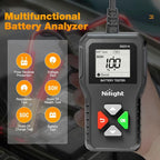 Car Battery Tester 6V 12V 24V Accurate Digital Auto Analyzer 100-2000 CCA Voltage SOH SOC Internal Resistance Test for Cars Trucks SUV ATV Boats Motorcycles Vehicle