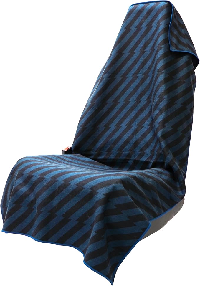 Athletic Running Towel, Full-Sized, Car Seat Cover - Performance Microfiber (Velocity Blitz Blue)