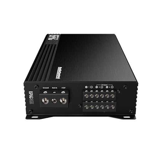 EPICSIX 6-Channel 1200W RMS Digital Class D Full-Range Car Audio Amplifier, Compact High-Power, High/Low Pass Crossover, RCA Line Level Inputs for Aftermarket Radios, Smart Protection