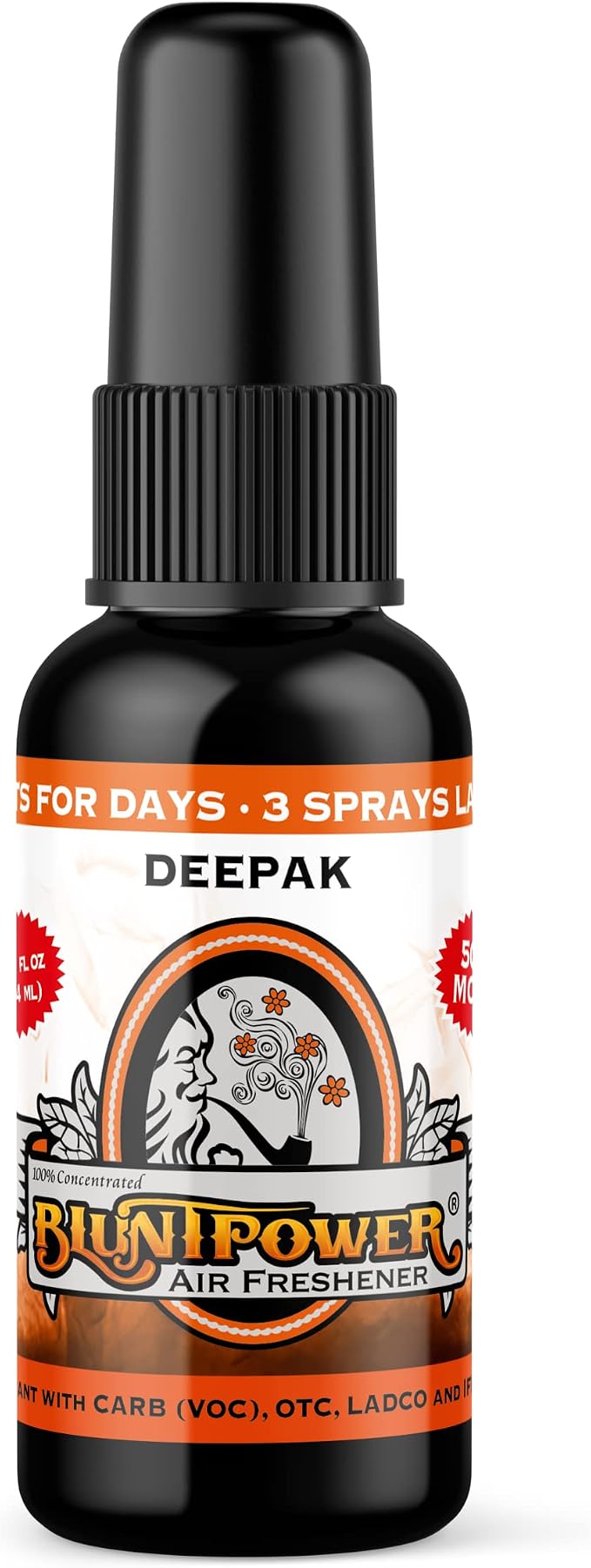 (Deepak, 1 Pack) Concentrated Air Freshener for Room and Car - Oil-Based Diffuser Spray Bottle - Long-Lasting Bathroom Spray, Car Freshener, & Odor Eliminator