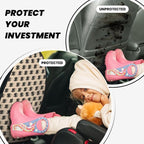 Coffee Cup (1) For Car Seat Back Protector 2 Pack, Kick Mats For Kids And Pets, Backseat Seat Protector Cover For Car, Suv, Truck & Van