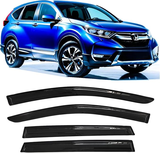 Window Visors Rain Guards for Honda CRV 2017-2022 Side Car Window Deflectors Vent Visor Sun Shade SUV Accessories 4PC Smoke Tinted