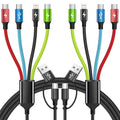 4 in 2 Multi Charging Cable [2Pack 5FT], USB C Splitter with 3 Type-c/1IP, Chargers for Multiple Devices, Compatible with Most Cell Phones/Tablets and More