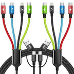 4 in 2 Multi Charging Cable [2Pack 5FT], USB C Splitter with 3 Type-c/1IP, Chargers for Multiple Devices, Compatible with Most Cell Phones/Tablets and More