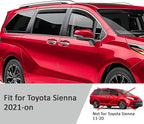 Voron Glass in-Channel Extra Durable Rain Guards for Toyota Sienna 2021-2026, Window Deflectors, Vent Window Visors, 4 Pieces - 200422