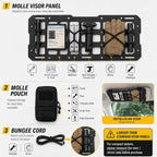 Visor MOLLE Organizer Panel for Car Sun Visor – Rigid ABS Storage Panel with Adjustable Straps – Vehicle Gear Organizer for Truck SUV (1 Pack)