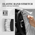 Steering Wheel Cover Sun Shade for Car,210T Titanium Silver Car Wheel Cover for Blocking Sunlight & Protecting Steering Wheels,Plus Size Steeringwheel Covers for 16.54" Diameter (Titanium Silver)