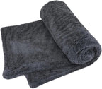 1200GSM Microfiber Car Drying Towel, Double-Twist Loop, Ultra-Absorbent, Quick-Dry, Lint- & Streak-Free, Scratch-Safe, for Car Wash & Detailing (1 Pack) (Dark Grey, 16" x 24")