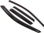 WD2-003 Dark Smoke 4 Pcs Set Window Visor (Outside Mount) Deflector Rain Guard Compatible with 2007-2012 Acura RDX