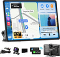 Largest 11.3" Portable Apple Carplay Screen, Wireless Car Play & Android Auto Touch Screen, Car Stereo with App View/4K Dash Cam/Backup Camera/Mirror Link/Voice Control/Music Play