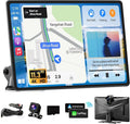 Largest 11.3" Portable Apple Carplay Screen, Wireless Car Play & Android Auto Touch Screen, Car Stereo with App View/4K Dash Cam/Backup Camera/Mirror Link/Voice Control/Music Play/GPS/Bluetooth/FM