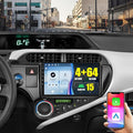 4+64G 9" Android 15 Car Stereo for Toyota Prius C 2012-2014 | 9‘’ in-Cell Touchscreen, Wireless Carplay Android Auto, 5G WiFi Bluetooth Mirror Link, GPS SWC FM/RDS/EQ, Backup Cam+Mic