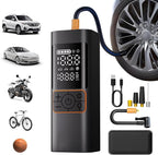 Cordless Tire Inflator Portable Air Compressor with Digital Pressure Gauge, Fast 4X Inflation for Car Truck SUV, Auto Shut Off