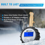 Digital Tire Pressure Gauge 100PSI Heavy Duty Stainless Steel Air Chucks ANSI 2A Certified Large Dial Wheel Service Checker for Truck Semi Truck ATV Motorhome Cars & RV Accessories