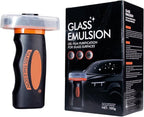 Glass Emulsion Cleaner, Windshield Cleaner, Car Windshield Cleaner Tool Roll-On Glass Compound with Cleaning Board, Removes Oil Film & Smudges, Improve Windshield Clarity for Safe Driving(100ml+Brush)