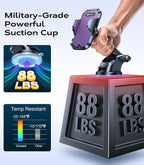 [True Strongest Suction] [Rally Racing-Grade Stability] Phone Holders for Your Car 2025 Upgraded Car Phone Holder Mount Truck Stand Cradle for iPhone Samsung All Phones, Purple