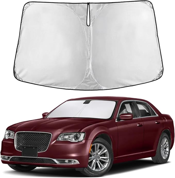 Windshield Sunshade Compatible for Chrysler 300 2011-2023 2024 2025, Sun Visor for Front Windshield & Window Sun Shade Cover, UV Heat Blocker & Protector, Car Accessories