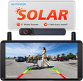 6" Solar Wireless Backup Camera: No Drilling 1-Min Quick Install | Dual Antenna for Smooth Live View, 1080P Screen with Color Night Vision, Long Battery & Solar Recharge for Car Truck Trailer